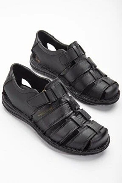 Alphus ناتشورال للرجال جلد أصلي ديلي صندل