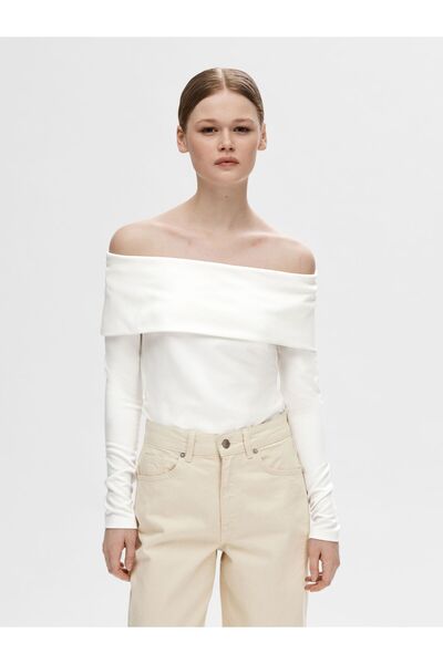 Selected Femme Off Shoulder Top Viskosemix