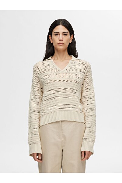 Selected Femme Pullover Häkel-Look