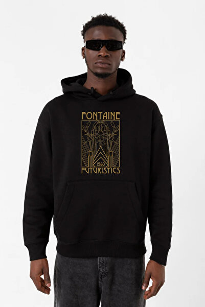 Tshirthane Bioshock Fontaine Futuristics Black Men's 3Ip Hooded Sweatshirt