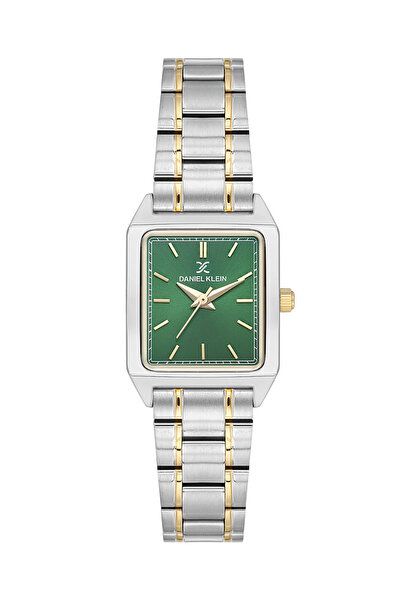 Daniel Klein Dkf.2315a Yeni Trend Yeşil Kadranlı Köşeli Gold Sılver Bicolor K...