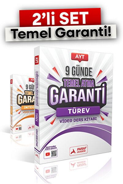 Paraf Akademi Ayt 9 Günde Temel Atma Garanti Türev ve İntegrel Video Ders Kit...