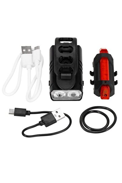 Springos Set stop și far pentru bicicletă, Springos, LED, 6/4 moduri iluminare