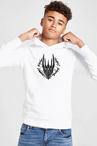 Tshirthane Bela dečija majica sa kapuljačom 3ip - Skica Prstenova moći