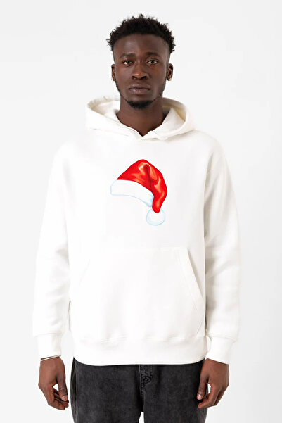 Tshirthane Božićna kapa u akvarelnim bojama, bela muška majica sa kapuljačom 3ip