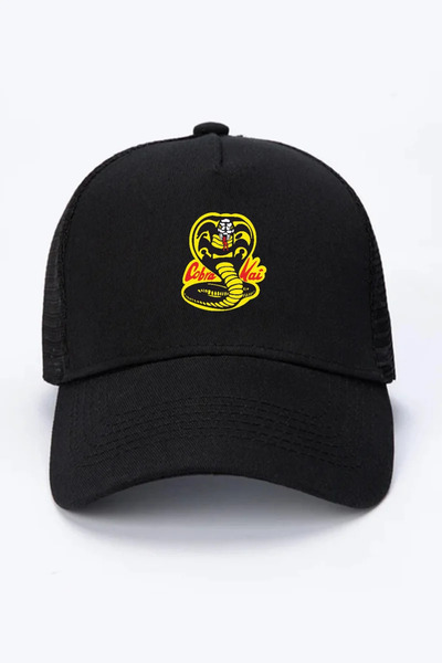 Tshirthane Cobra Kai Logo Black Mesh Cap