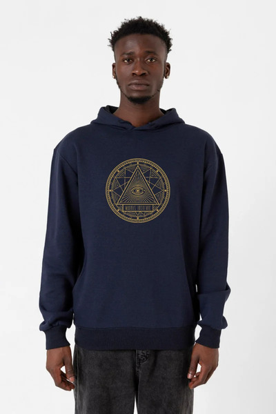 Tshirthane Magnus Institute Navy Blue Men's Hooded 3 Rope Problem Body