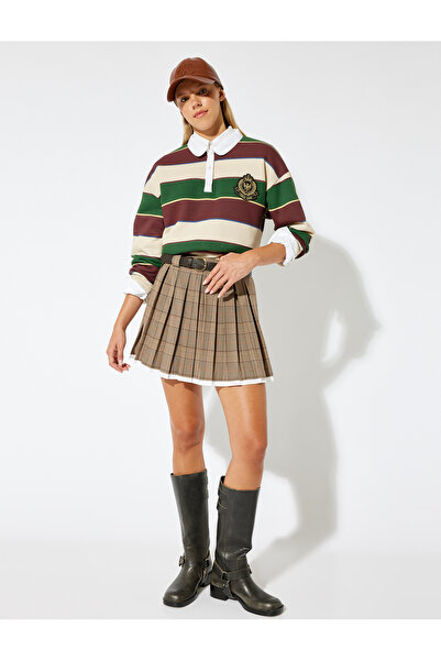 Koton Φούτερ με άνετη εφαρμογή με κεντημένα κουμπιά με λαιμόκοψη Polo