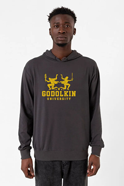 Tshirthane Logo Univerziteta Godolkin u dimljenoj boji - Muška majica sa kapu...