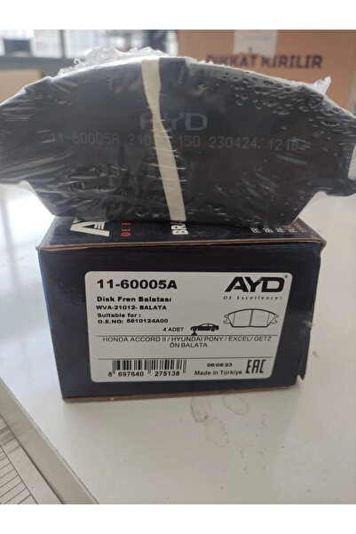 SabayOtomotiv HYUNDAİ EXCEL 1990-1994 ÖN FREN BALATA TAKIMI 58101-1CA00