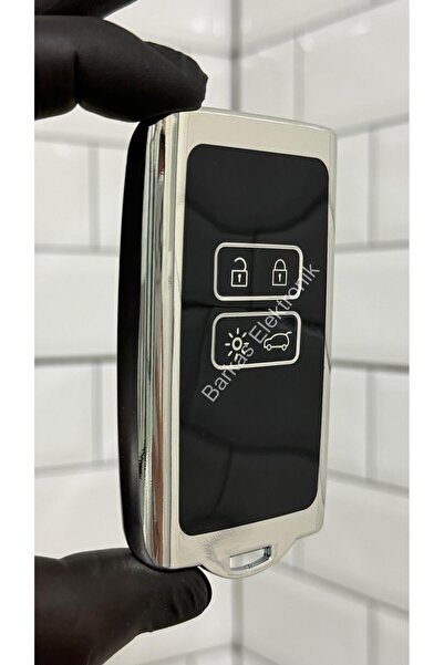 BARKAS ELEKTRONİK غطاء مفتاح نانو كروم أسود لسيارات أسترال ميجان إي-تيك كليو ...