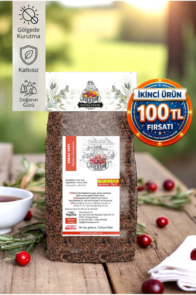 Organik Teyze Sevinç Teyze Kiraz Sapı, Kiraz Sapı Çayı, Cherry Stalk, Cerasus...