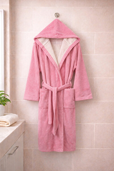 MYSOFTHOME رداء حمام تريجا/ مخمل بغطاء رأس 100% قطن لو / ألترا ملمس ناعم