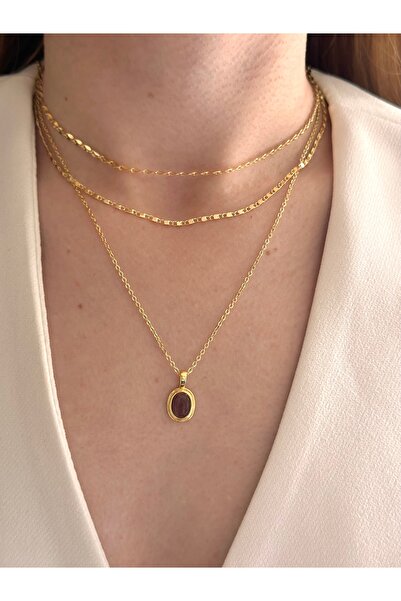 Charmist Çelik 3’lü kombin zincir kolye