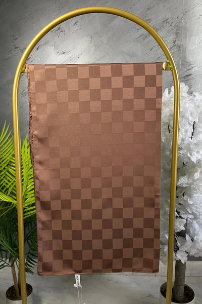 MİRSOY SCARF Dama Desen Ipeksi Jakar Şal-yalı