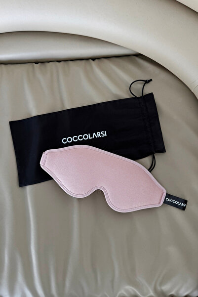 COCCOLARSI Buio 3D Işık Geçirmez Ergonomik Uyku Gözlüğü - Pudra Pembesi