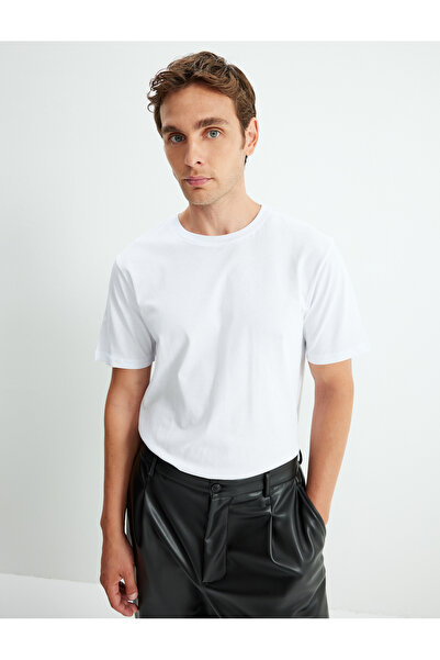 Koton طاقم الرقبة الأساسية القطن قصير الأكمام تي شيرت