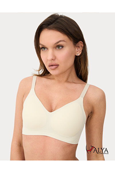 ALYA UNDERWEAR Women's Laser Cut Stitch-Free Ghost Bra with Removable Pads St...