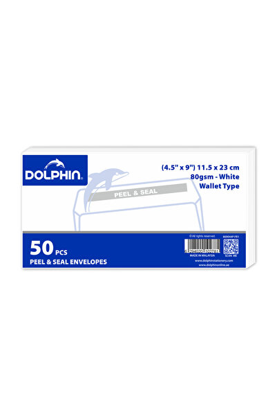 Dolphin Peel & Seal Mailing Envelopes, 4.5” x 9" for Posting, Office, & Ecomm...