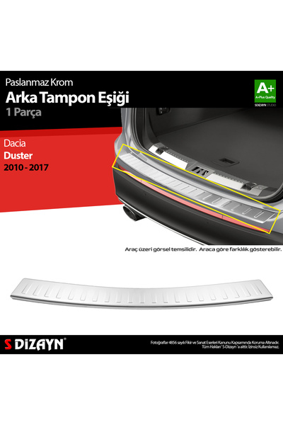 S Dizayn S-Dizayn Dacia Duster Krom Arka Tampon Eşiği 2009-2018 5601020