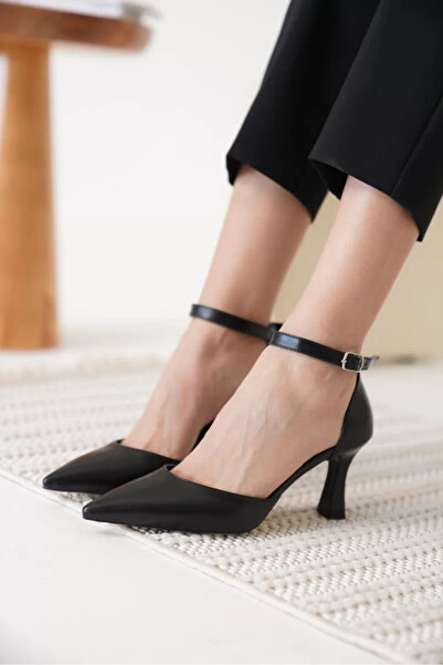 İREM Women's Black Heeled Shoes Tr12Ms01A