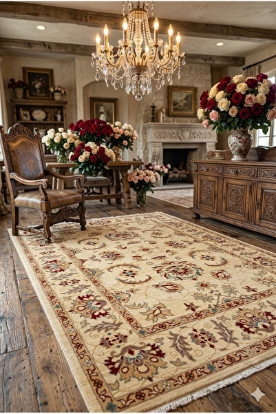 HALI SARAY CONCEPT Yün Halı Uşak Saf Yün Dokuma Halı Slc 0113 Geleneksel Doku...