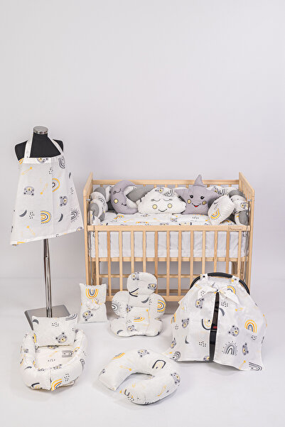 Jasmin طقم مكون من 14 قطعة لحديثي الولادة، طقم نوم منسوج وطقم بيبي نست
