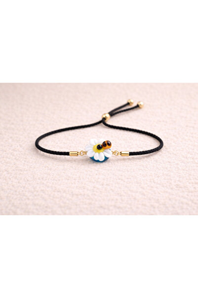 ADAMODART Daisy and Bee Murano Glass Beaded Bracelet