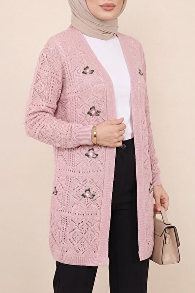 HİJABAYA Ajurlu Nakışlı Hırka