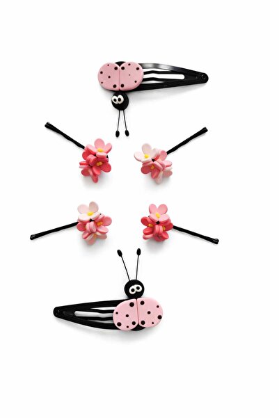 Luiza Flower Concept Hair accessories gift set, handmade, ladybug clips with ...