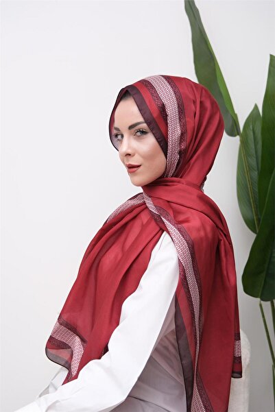 49eyşanipek شال ناعم رقمي منقوش بتصميم Border Touch