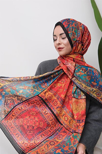 49eyşanipek شال ناعم رقمي ملون بنقشة إثنية