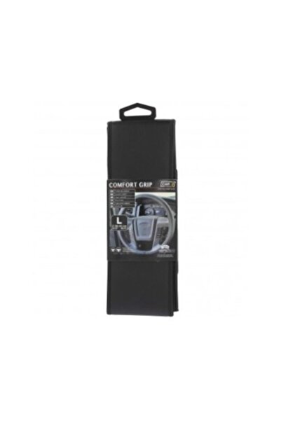 Car Accessories Husă volan Comfort Grip, neagră, cusături negre, mărime L 39-...