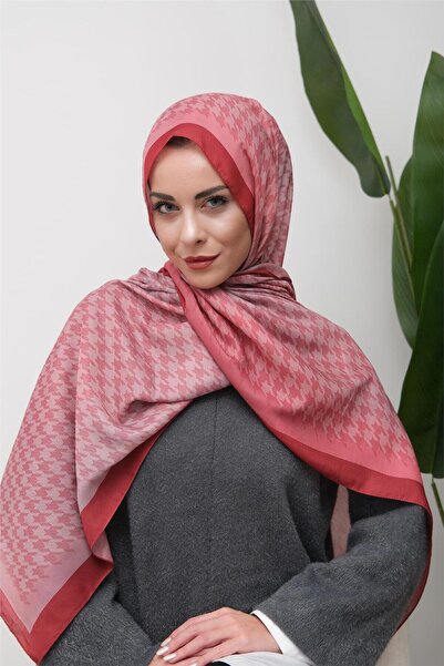 49eyşanipek Houndstooth Gradient Patterned Digital Soft Shawl