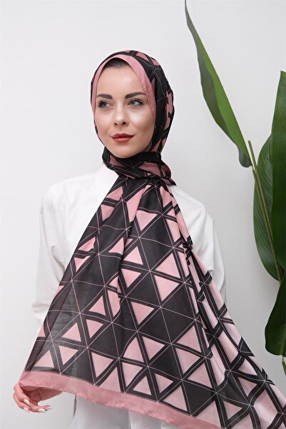 49eyşanipek شال ناعم رقمي من Modern Lines Triangle منقوش