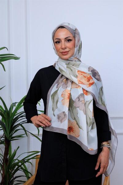 49eyşanipek شال ناعم رقمي بتصميم الزهور النباتية منقوش