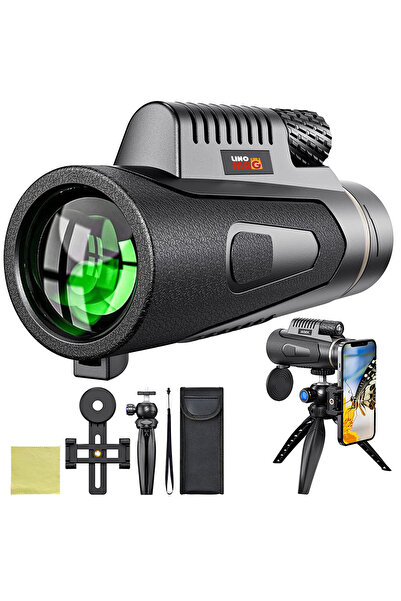 Linomag Telescop monocular 12x50 HD Linomag®, BaK-4, vedere nocturnă, suport ...