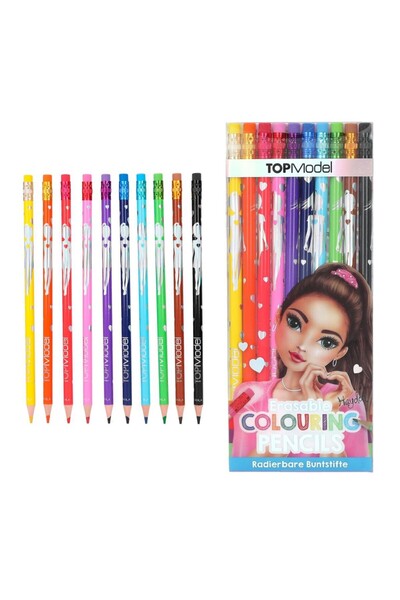 Top Model أقلام تلوين جافة قابلة للمسح من توب موديل 10 قطع 0412219_A