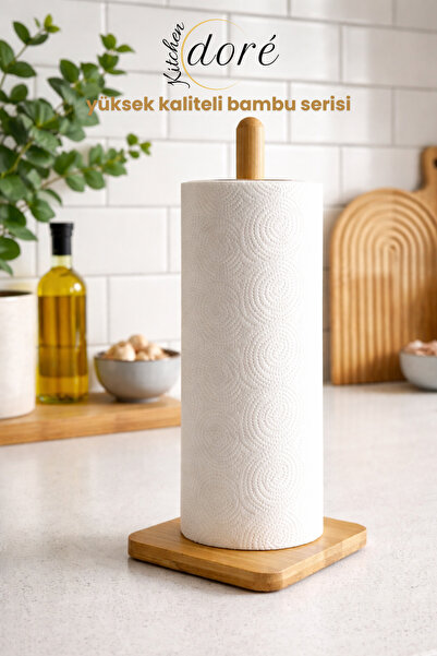 KitchenDORE Bambu Kağıt Havluluk Masaüstü Yüksek Kaliteli Bambu Rulo Dik Peçe...