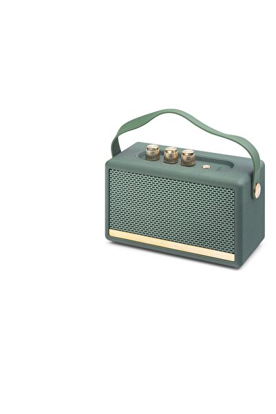 - 2026 Ramia Premium | Bluetooth Nostaljik Hoparlör Fm 16.7 X 10.3 X 7.16 Cm - Yeşil HDX6002 Kalbini