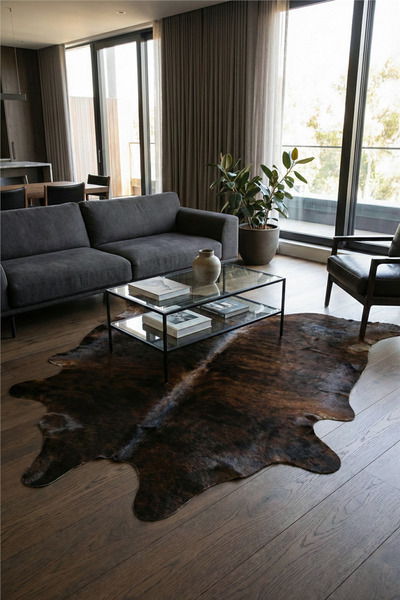 Çağ Halı Koyu Kahve Savanna Montana Dana Derisi Post Halı