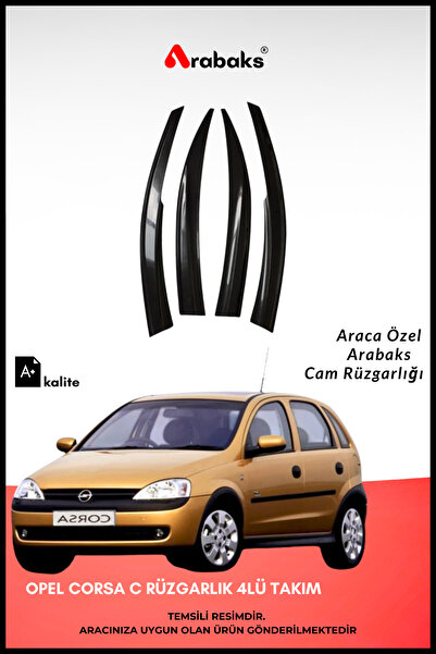 Arabaks Opel Corsa C Cam Rüzgarlığı 4'lü Takım (MUGEN TİP, DAYANIKLI MALZEME,...