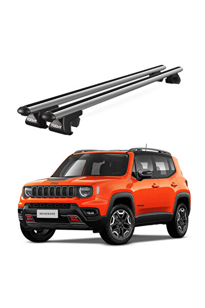 TODAY AUTO Jeep Renegade (2014 ve sonrası) Uyumlu Gri Ara Atkı Port Bagaj Tav...