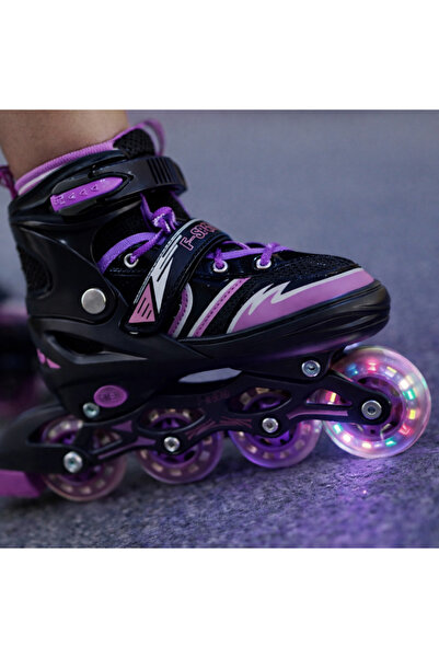 TOHA Lighted Adjustable Skates - Alloy Training Skates & Professional Use
