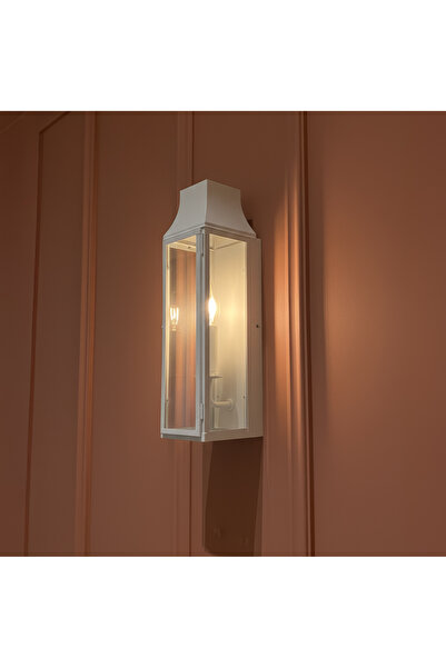 ottolamp Metal Camlı Modern Duvar Apliği Dekoratif Fener Aydınlatma