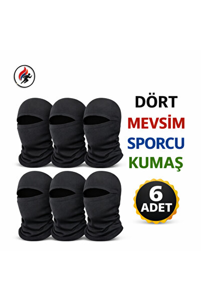 thermo Sport 6 Pieces of Face Mask Balaklava Stitching Detail Sporty Diver Sp...