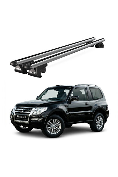 Mitsubishi Pajero 3D (2011-2021) Uyumlu Gri Ara Atkı Port Bagaj Tavan Barı
