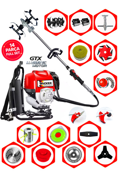 Wacker Pro German KRAFT-914X Sırt Tırpan+ Akrobat Çapalama + Toprak Eşeleme 1...