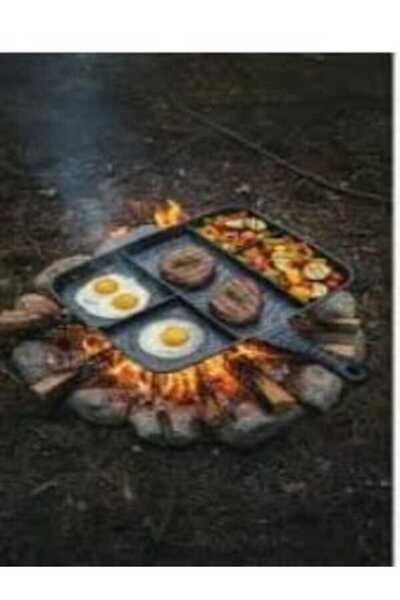 tomtiti Camping Pan 5-Burner Cast Iron