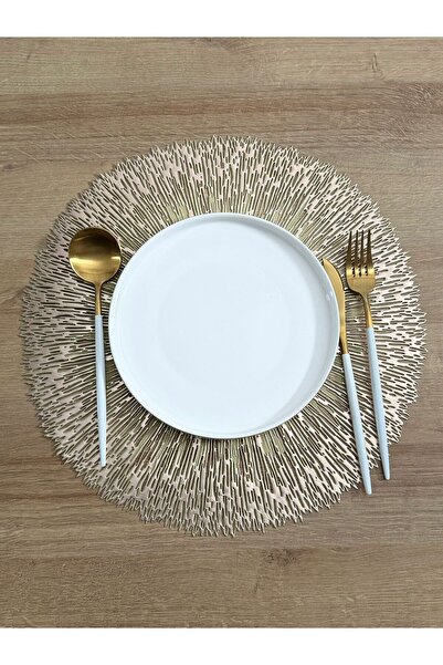 DsHome Dekoratif Leke Tutmaz 6’lı Supla Amerikan Servis Sunum Seti 38cm